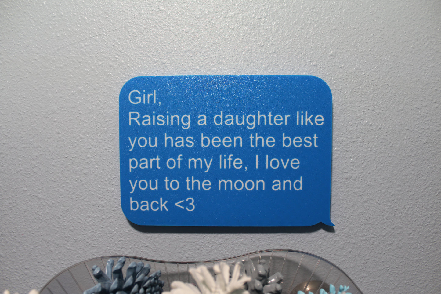 Wall Mount iPhone Text Message | Up to 6 Lines | Personalized